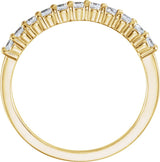 14K Gold Round Natural Diamond Eleven-Stone Anniversary Band – 1/5–1 CTW - Yellow Gold - view 2