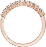 14K Gold Round Lab-Grown Diamond Eleven-Stone Anniversary Band – 1/5–1 CTW - Rose Gold - view 2