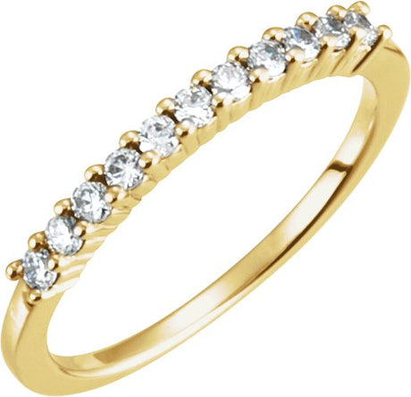 14K Gold Round Lab-Grown Diamond Eleven-Stone Anniversary Band – 1/5–1 CTW - Yellow Gold