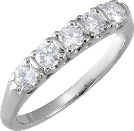 Platinum Round Lab-Grown Diamond Vintage-Inspired Anniversary Band – 1/2 CTW