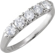 14K Gold Round Lab-Grown Diamond Vintage-Inspired Anniversary Band – 1/2 CTW - White Gold