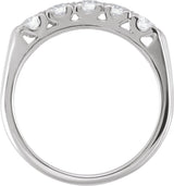 14K Gold Round Lab-Grown Diamond Vintage-Inspired Anniversary Band – 1/2 CTW - White Gold - view 2