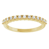 14K Gold Round Lab-Grown Diamond Eleven-Stone U-Prong Hidden Heart Anniversary Band – 1/5–5/8 CTW - Yellow Gold - view 3