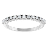 Platinum Round Natural Diamond Eleven-Stone U-Prong Hidden Heart Anniversary Band – .04–1/3 CTW - view 3