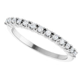 Platinum Round Natural Diamond Eleven-Stone U-Prong Hidden Heart Anniversary Band – .04–1/3 CTW - view 5