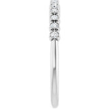 Platinum Round Natural Diamond Eleven-Stone U-Prong Hidden Heart Anniversary Band – .04–1/3 CTW - view 4