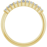 14K Gold Straight Baguette Lab-Grown Diamond Eleven-Stone Anniversary Band – 1/3–5/8 CTW - Yellow Gold - view 2