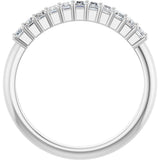 Platinum Straight Baguette Lab-Grown Diamond Eleven-Stone Anniversary Band – 1/3–5/8 CTW - view 2