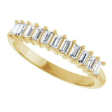 14K Gold Straight Baguette Lab-Grown Diamond Eleven-Stone Anniversary Band – 1/3–5/8 CTW - Yellow Gold - view 5