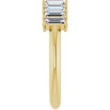 14K Gold Straight Baguette Lab-Grown Diamond Eleven-Stone Anniversary Band – 1/3–5/8 CTW - Yellow Gold - view 4