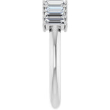 Platinum Straight Baguette Lab-Grown Diamond Eleven-Stone Anniversary Band – 1/3–5/8 CTW - view 4