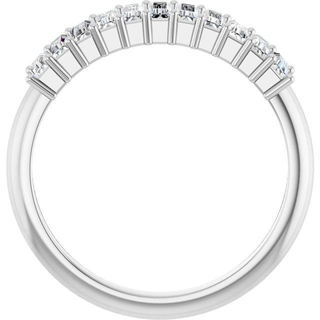 Platinum Straight Baguette Lab-Grown Diamond Eleven-Stone Anniversary Band – 1/3–5/8 CTW - view 2