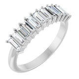 Platinum Straight Baguette Natural Diamond Eleven-Stone Anniversary Band – 1/2–3/4 CTW