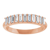 14K Gold Straight Baguette Lab-Grown Diamond Eleven-Stone Anniversary Band – 1/3–5/8 CTW - Rose Gold - view 3