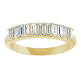 14K Gold Straight Baguette Lab-Grown Diamond Eleven-Stone Anniversary Band – 1/3–5/8 CTW - Yellow Gold - view 3
