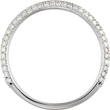 14K Gold Round Natural Diamond Pavé-Style Anniversary Band – 3/8 CTW - view 2