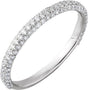 14K Gold Round Natural Diamond Pavé-Style Anniversary Band – 3/8 CTW