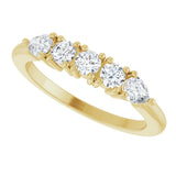 14K Gold Round Lab-Grown Diamond Anniversary Band - 3/8-1 CTW - Yellow Gold - view 5