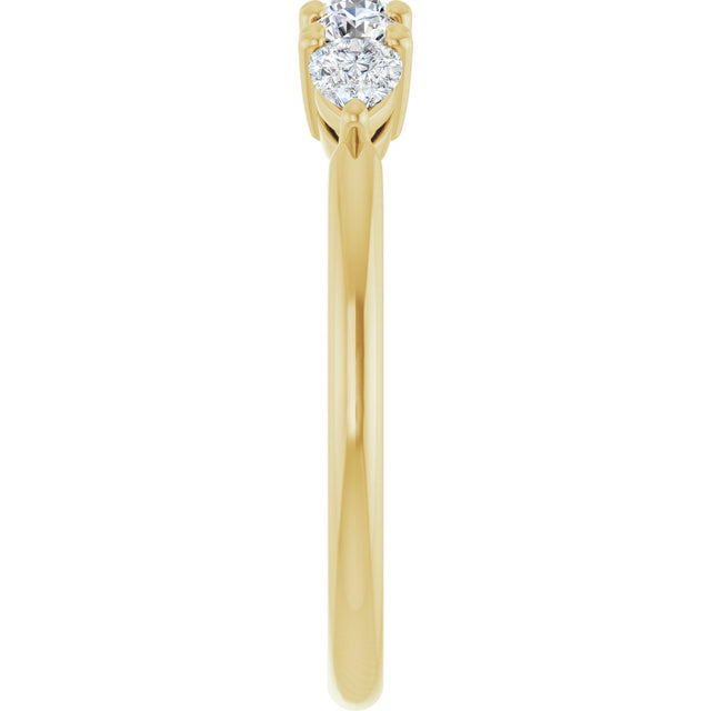 14K Gold Round Lab-Grown Diamond Anniversary Band - 3/8-1 CTW - Yellow Gold - view 4