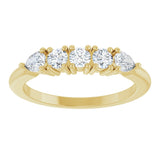 14K Gold Round Lab-Grown Diamond Anniversary Band - 3/8-1 CTW - Yellow Gold - view 3