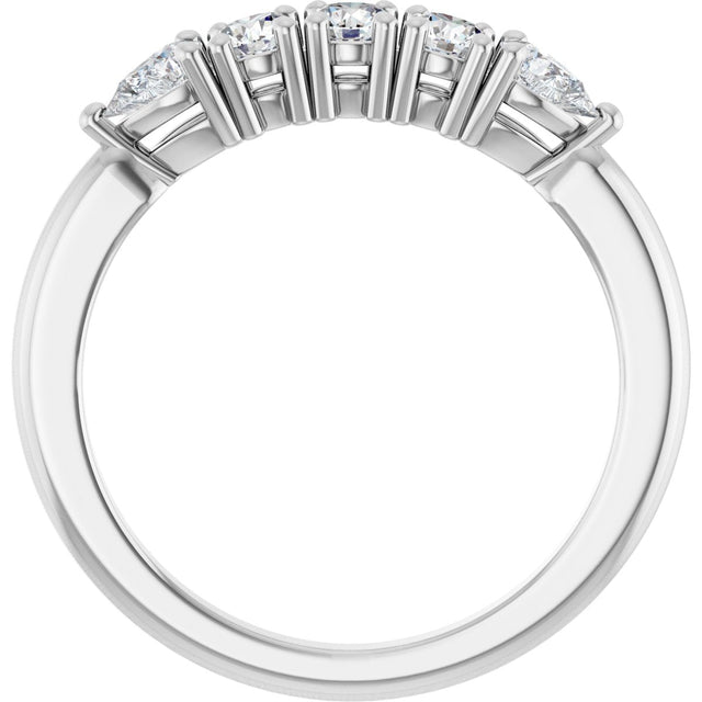 Platinum Round Lab-Grown Diamond Anniversary Band - 3/8-1 CTW - view 2