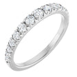 Platinum Round Lab-Grown Diamond French-Set Graduated Anniversary Band - 3/8-3/4 CTW
