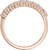 14K Gold Round Lab-Grown Diamond Anniversary Band – 1/6–5/8 CTW - Rose Gold - view 2