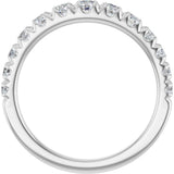 14K Gold Round Lab-Grown Diamond French-Set Graduated Anniversary Band - 3/8-3/4 CTW - White Gold - view 2
