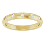 14K Gold Round Lab-Grown Diamond Five-Stone Anniversary Band – .02 CTW - Yellow Gold - view 3