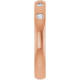 10K Gold Round Natural Diamond Five-Stone Anniversary Band – 1 mm Stones - Rose Gold - view 4