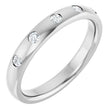 Platinum Round Lab-Grown Diamond Five-Stone Anniversary Band – .02–.08 CTW