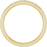 10K Gold Round Lab-Grown Diamond Five-Stone Anniversary Band – 1 mm Stones - Yellow Gold - view 2