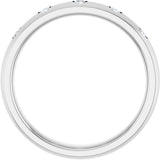 10K Gold Round Lab-Grown Diamond Five-Stone Anniversary Band – 1 mm Stones - White Gold - view 2