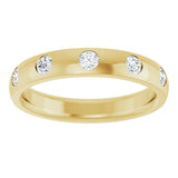 10K Gold Round Lab-Grown Diamond Five-Stone Anniversary Band – 1.5 mm Stones - Yellow Gold - view 3