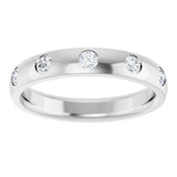 Platinum Round Lab-Grown Diamond Five-Stone Anniversary Band – .02–.08 CTW - view 3