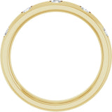 10K Gold Round Lab-Grown Diamond Five-Stone Anniversary Band – 1.5 mm Stones - Yellow Gold - view 2