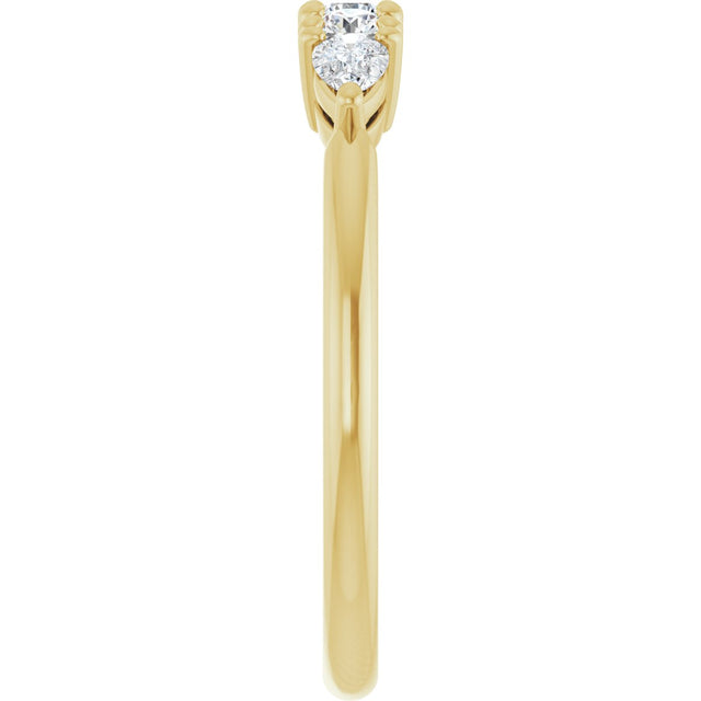 14K Gold Round Lab-Grown Diamond Anniversary Band - 3/8-1 CTW - Yellow Gold - view 4