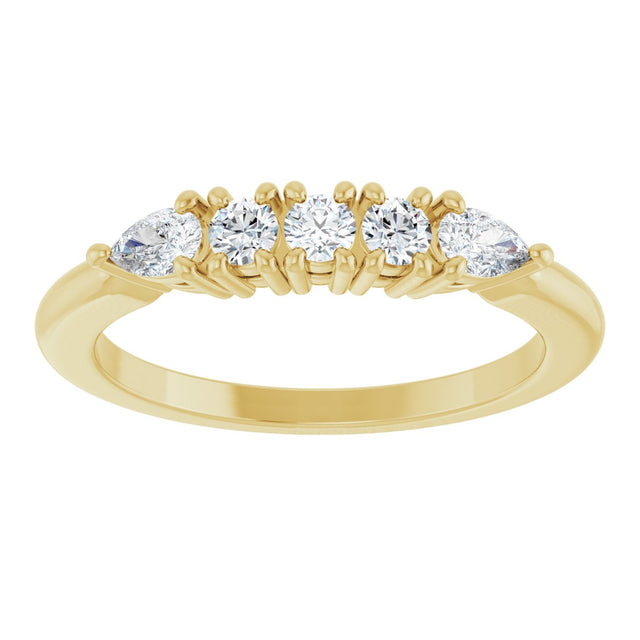14K Gold Round Lab-Grown Diamond Anniversary Band - 3/8-1 CTW - Yellow Gold - view 3