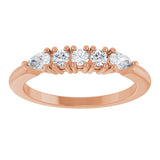 14K Gold Round Lab-Grown Diamond Anniversary Band - 3/8-1 CTW - Rose Gold - view 3