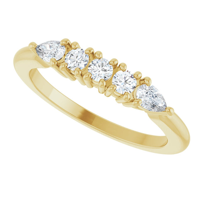 14K Gold Round Lab-Grown Diamond Anniversary Band - 3/8-1 CTW - Yellow Gold - view 5