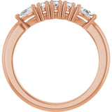 14K Gold Round Lab-Grown Diamond Anniversary Band - 3/8-1 CTW - Rose Gold - view 2