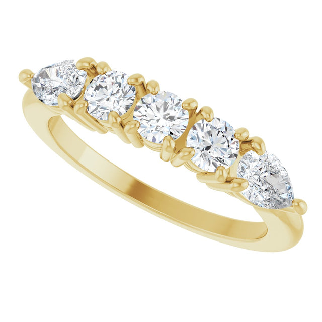 14K Gold Round Lab-Grown Diamond Anniversary Band - 3/8-1 CTW - Yellow Gold - view 5