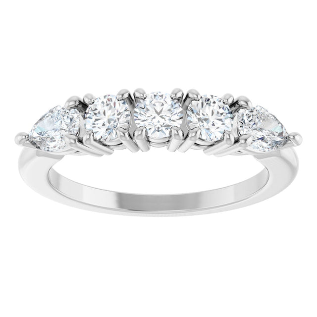 Platinum Round Lab-Grown Diamond Anniversary Band - 3/8-1 CTW - view 3