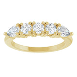 14K Gold Round Lab-Grown Diamond Anniversary Band - 3/8-1 CTW - Yellow Gold - view 3
