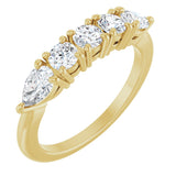 14K Gold Round Lab-Grown Diamond Anniversary Band - 3/8-1 CTW - Yellow Gold