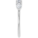 Platinum Round Lab-Grown Diamond Anniversary Band - 3/8-1 CTW - view 4