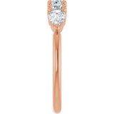 14K Gold Round Lab-Grown Diamond Anniversary Band - 3/8-1 CTW - Rose Gold - view 4