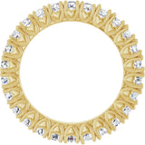 14K Gold Round Lab-Grown Diamond Hidden Heart Eternity Band - 2.5mm Stones - Yellow Gold - view 2