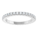 Platinum Round Natural Diamond Shared-Prong Eternity Band – 1.5 mm Stones (1/2–5/8 CTW) .0 - view 3