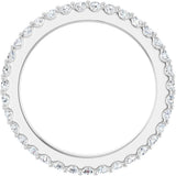 Platinum Round Natural Diamond Shared-Prong Eternity Band – 1.5 mm Stones (1/2–5/8 CTW) .0 - view 2